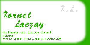 kornel laczay business card